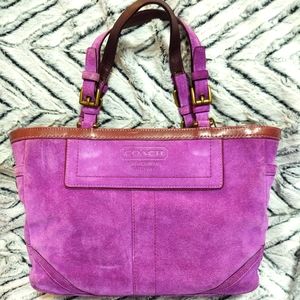 Suede Coach Satchel Authentic